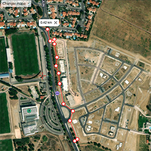 D22 entrée Cabestany itinéraire lotissement D22 entrée Cabestany itinéraire lotissement