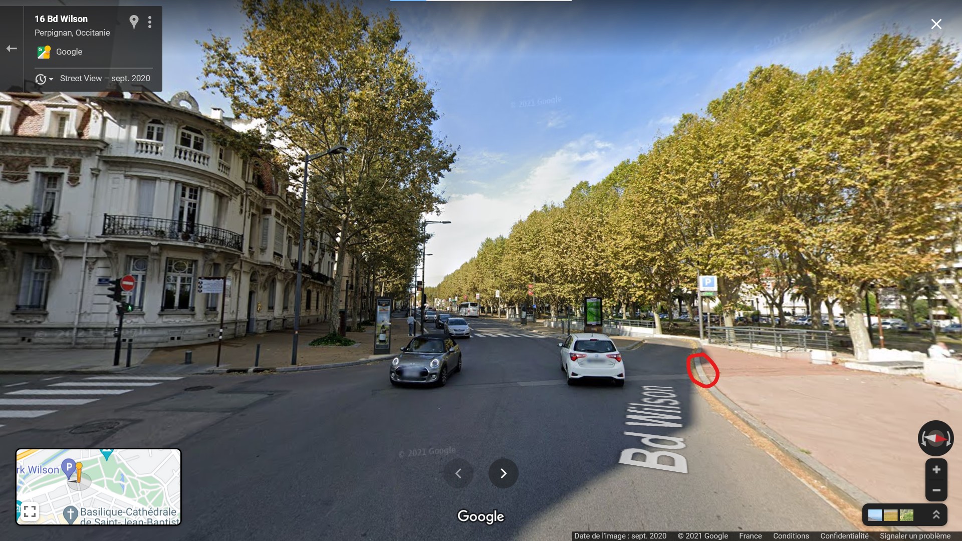 Demande d'abaissement de trottoir bd Wilson en haut des allées Maillol Demande d'abaissement de trottoir bd Wilson en haut des allées Maillol